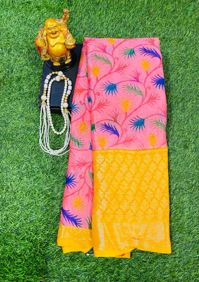Monalisha 46 Chiffon Brasso Printed Fancy Ethnic Wear Saree Collection